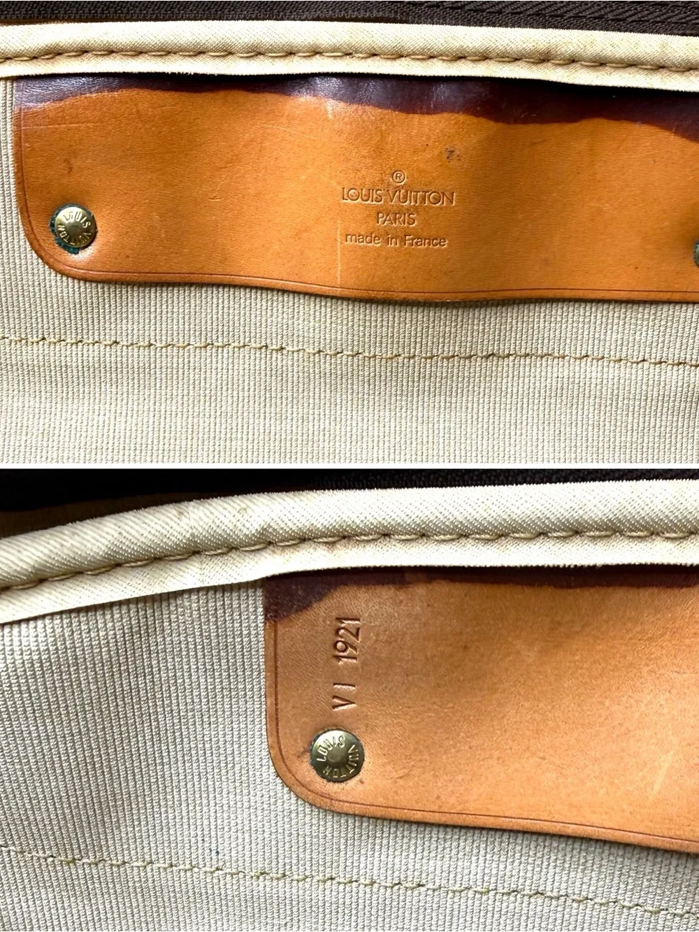 Authentic Louis Vuitton Alizé 1 Poche travel bag M41393 brown monogram LV unisex